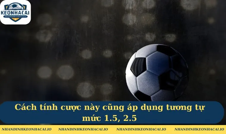 Cách tính cược này cũng áp dụng tương tự mức 1.5, 2.5