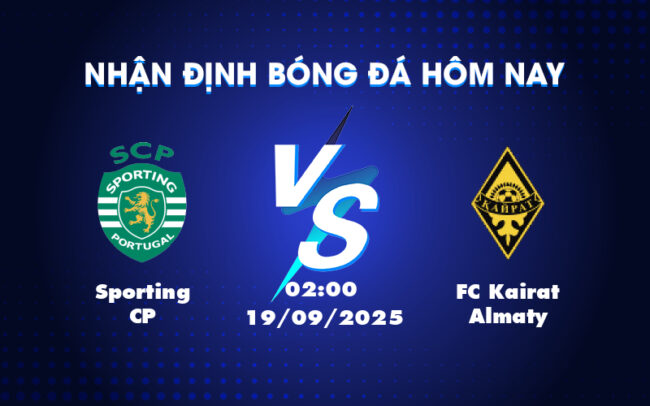 Nhận định soi kèo trận Sporting CP vs FC Kairat Almaty Thế trận nghiêng về chủ nhà 1