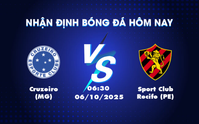 Nhận định soi kèo Cruzeiro MG vs Sport Club Recife PE Cơ hội khẳng định sức mạnh 5
