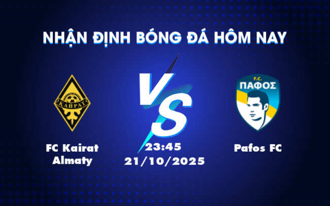 Soi kèo FC Kairat Almaty vs Pafos FC Cuộc chạm trán ngang tài ngang sức 2