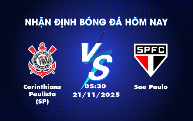 Nhận định và soi kèo Corinthians Paulista SP vs Sao Paulo Cuộc đối đầu cân bằng tại VĐQG Brazil 3